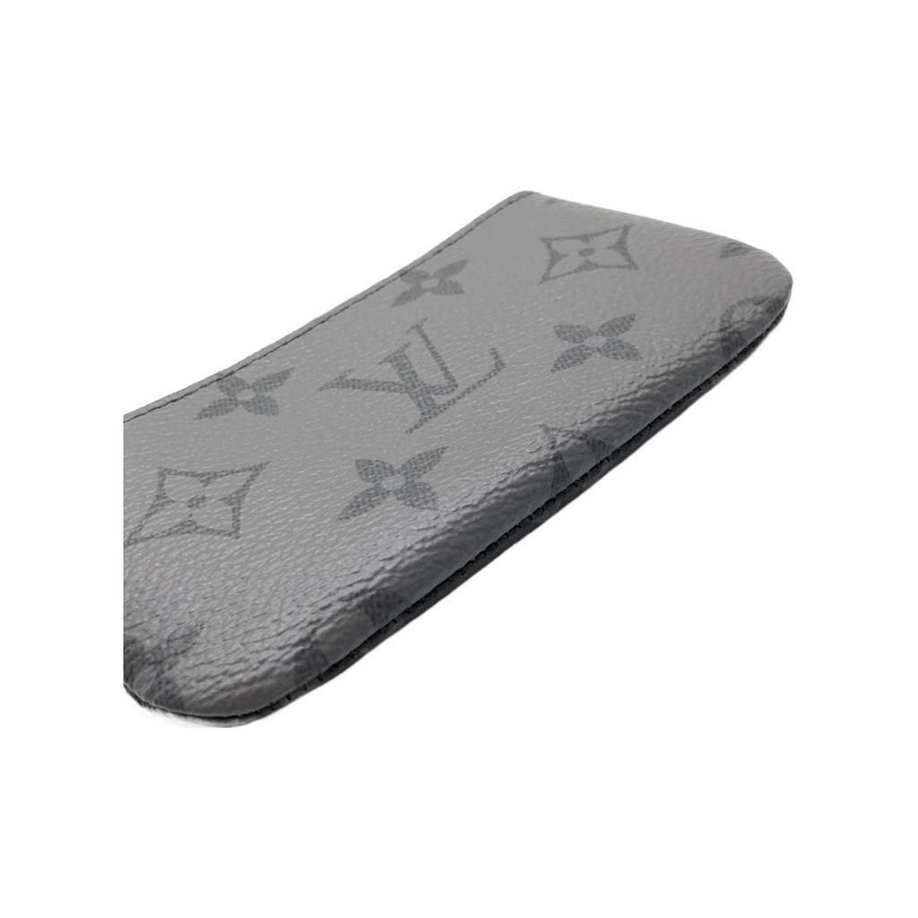 Louis Vuitton Key Pouch Monogram Eclipse Reverse Canvas Men Pouches Grey M80905