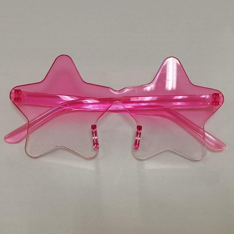 Trendy Multi-Color Star Frameless Sunglasses for Parties & Beach