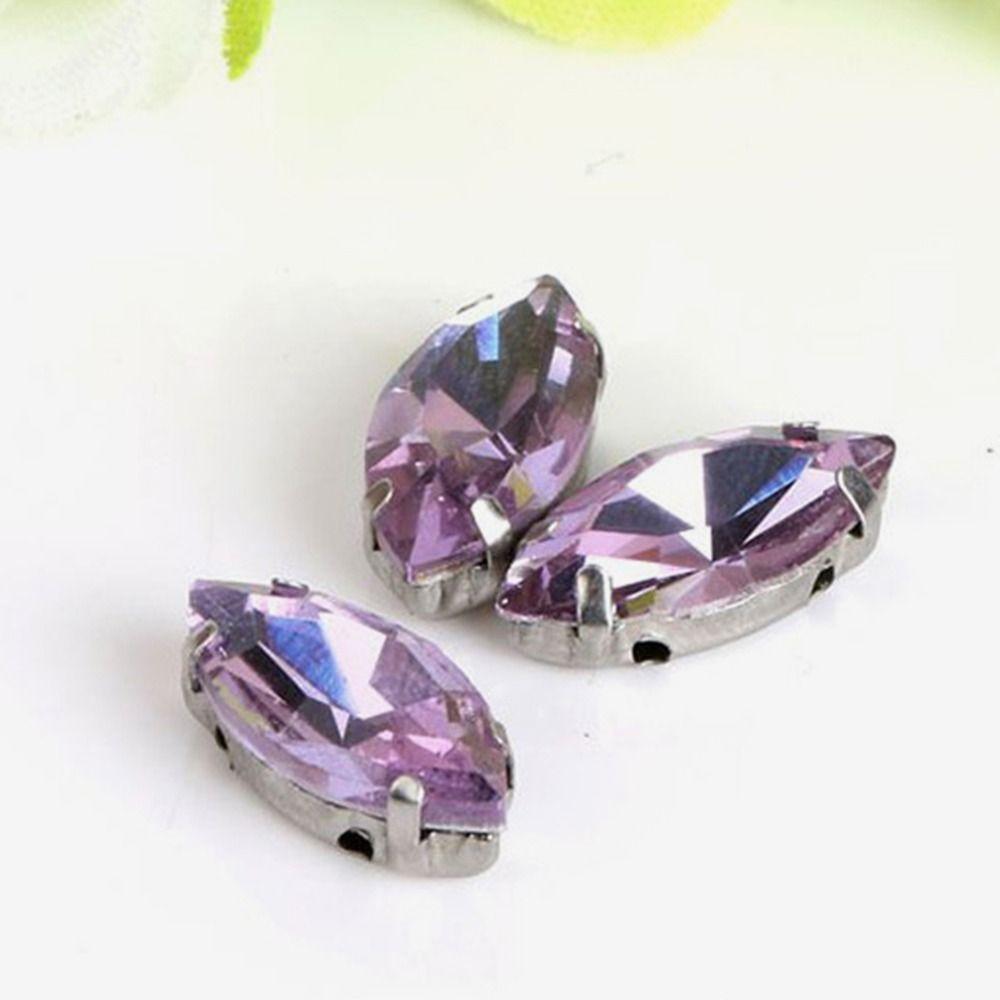 50 Stück/Packung Mit Silberner Kralle Strasssteine zum Aufnähen DIY Kleidungsstücke Schuhe