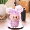 Cute Vinyl Rabbit Plush Toy Keychain Adorable Bunny Bag Charm Pendant Doll Ornament For Backpack Decor