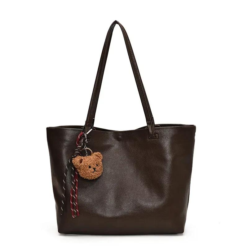 Casual Feminine Shoulder Bag for Work Large Capacity New Autumn and Winter Retro Versatile Simple Bag