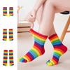 Calzini Arcobaleno a Cinque Dita di Alta Qualità Anti-sfregamento Calzini da Donna per Dita Calzini a Strisce in Cotone Sportivi