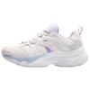 Moon Shoes Thick Sole Height Increasing Shock Absorbing Durable Low Top Dad Shoes Women Sneaker White Purple 177590-WLPR