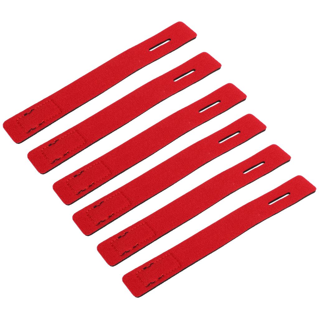 10 Stück Angelruten-Gürtelbinder Dehnbare Riemen Angelzubehör Binder Kabel Baitcasting Spinnrute Fliegenrute