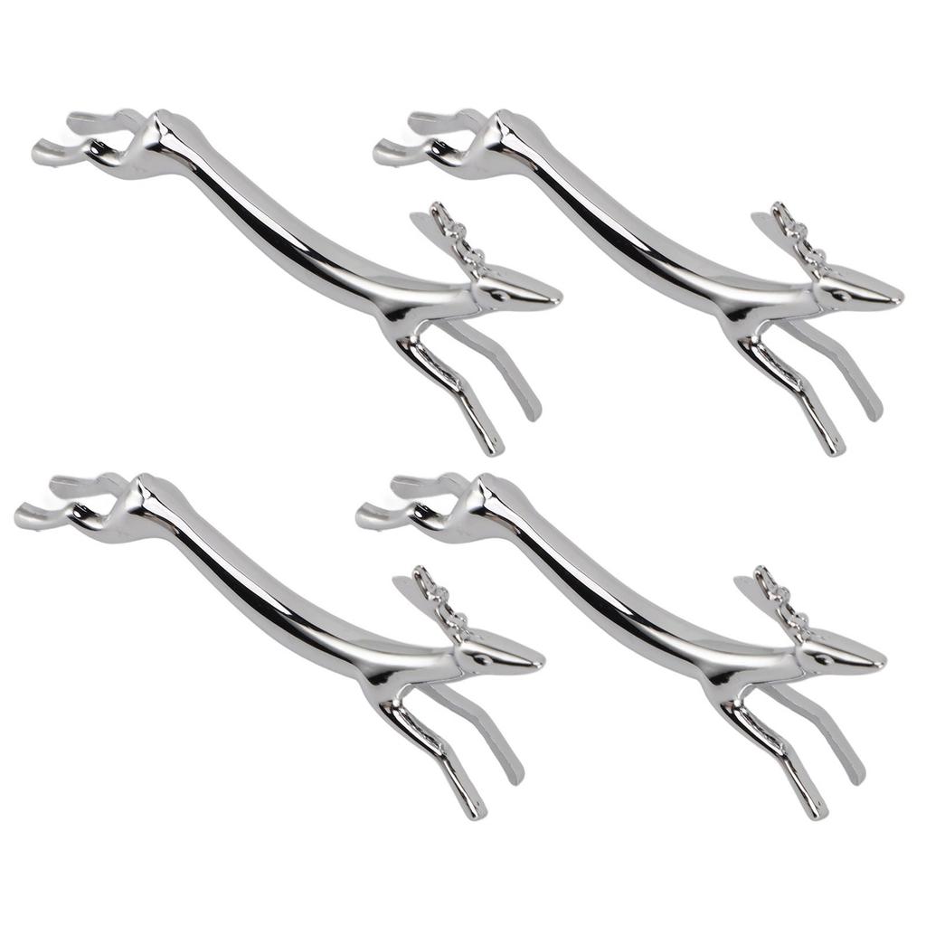 4PCS Cutlery Rest Silver Chopstick Stand Electroplated Polished Zinc Alloy Animal Shape Versatile Holder Rack for Fork