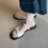 Low Heel Cool Drag Women's Round Head Open Toe Bow Soft Bottom Non-Slip Wear-Resistant Flip Flops