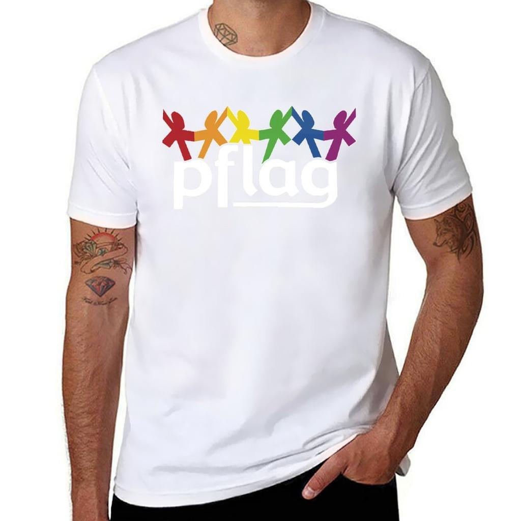 PFLAG Logo Shirt Fitted VNeck TShirt Fashion Graphic Tee for Unisex