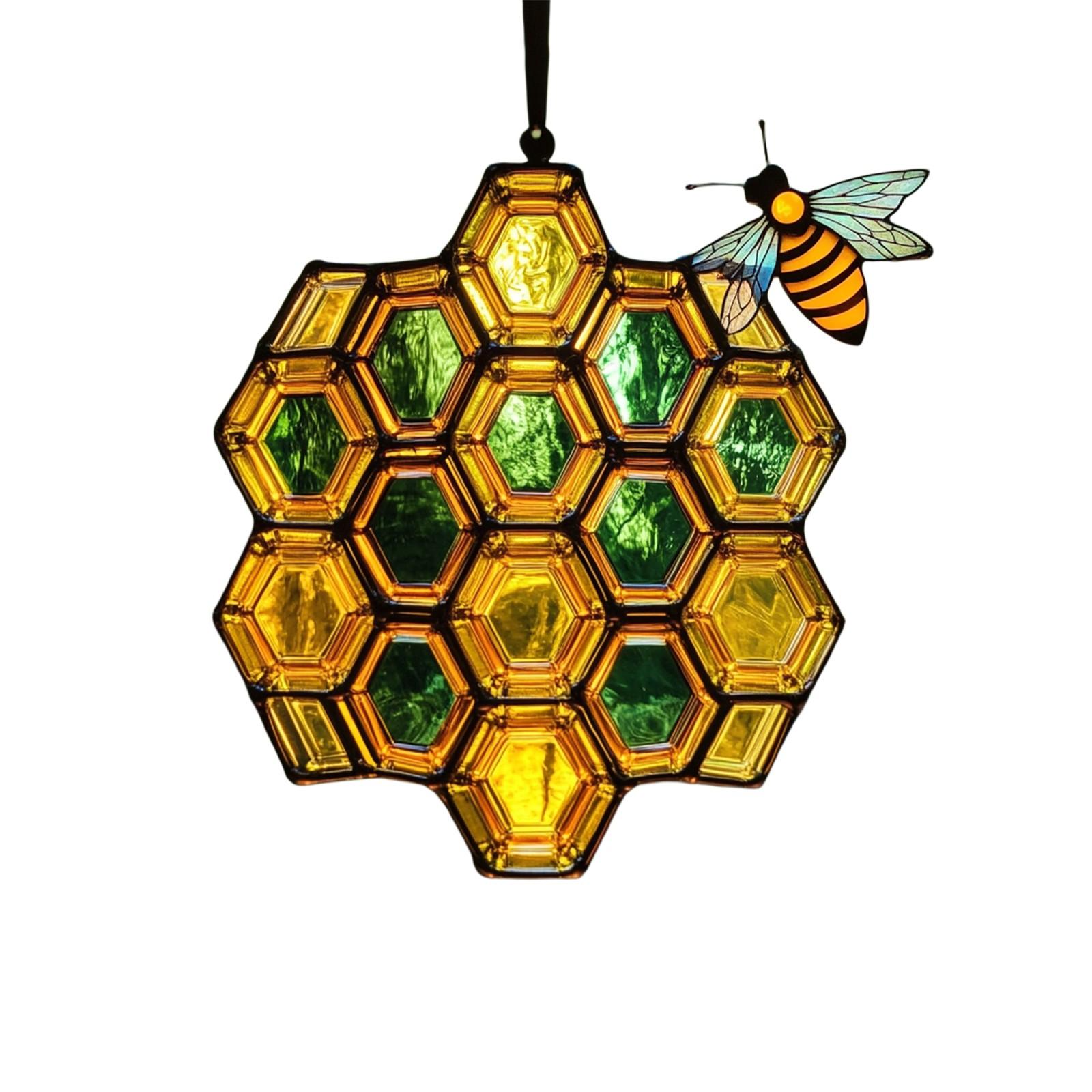 

Орнамент в виде пчелы-ловца солнца, акриловое украшение для окна, креативное освещение, подвесной светильник для дома One Size