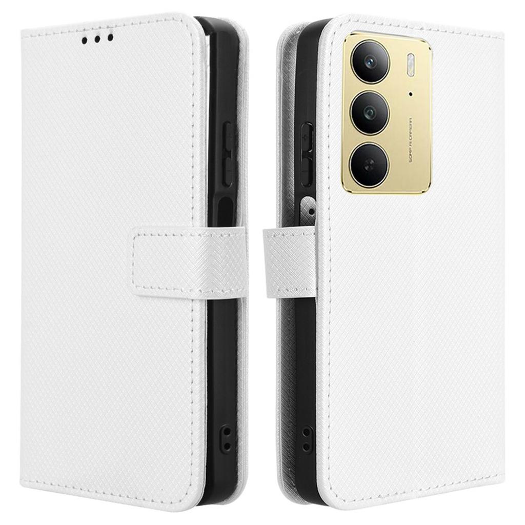 For Realme 14x 5G/C75 4G/V60 Pro 5G Case PU Leather Diamond Texture Wallet Phone Cover
