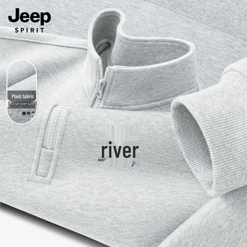 

JEEP SPIRIT Men s Loose Fit Half-Zip Casual Sweatshirt XL