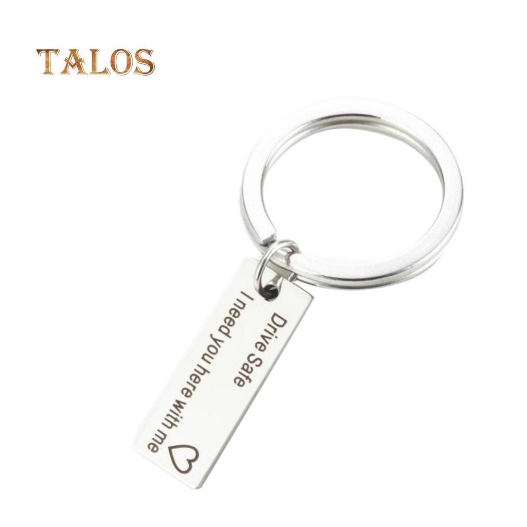 Drive Safe Letters Tag Charm Pendant Car Keychain Key Ring Couple Lovers Gifts Suspension Trinket