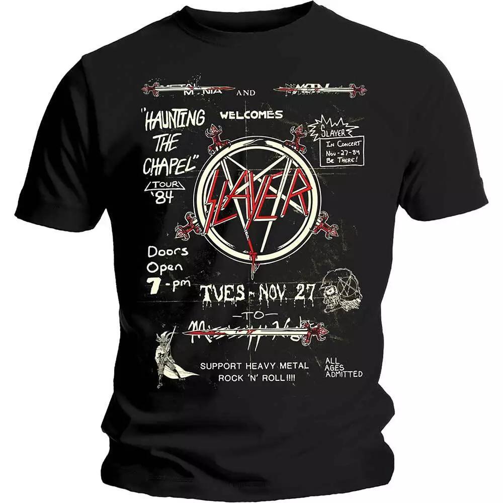 Slayer 'Haunting 84 Flier' Black T Shirt - NEW
