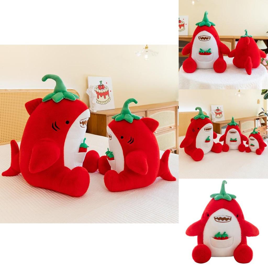 Shark Toy Plush Chili Fish Stuffed Doll Room Decoration Pillow Cushion Gift Kid