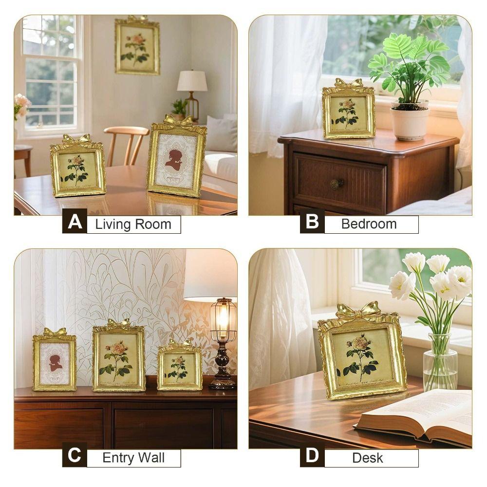 Elegant Vintage Picture Frame Ornate Details Retro Style Gold Antique Frame Resin Exquisite Victorian Photo Frame Wedding
