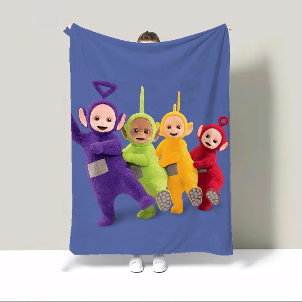 Teletubbies Knee Blanket Throw Sofa Blankets Characters Thermal Blankets for Bed Blanket 150cm X 200cm Home and Decoration Nap &
