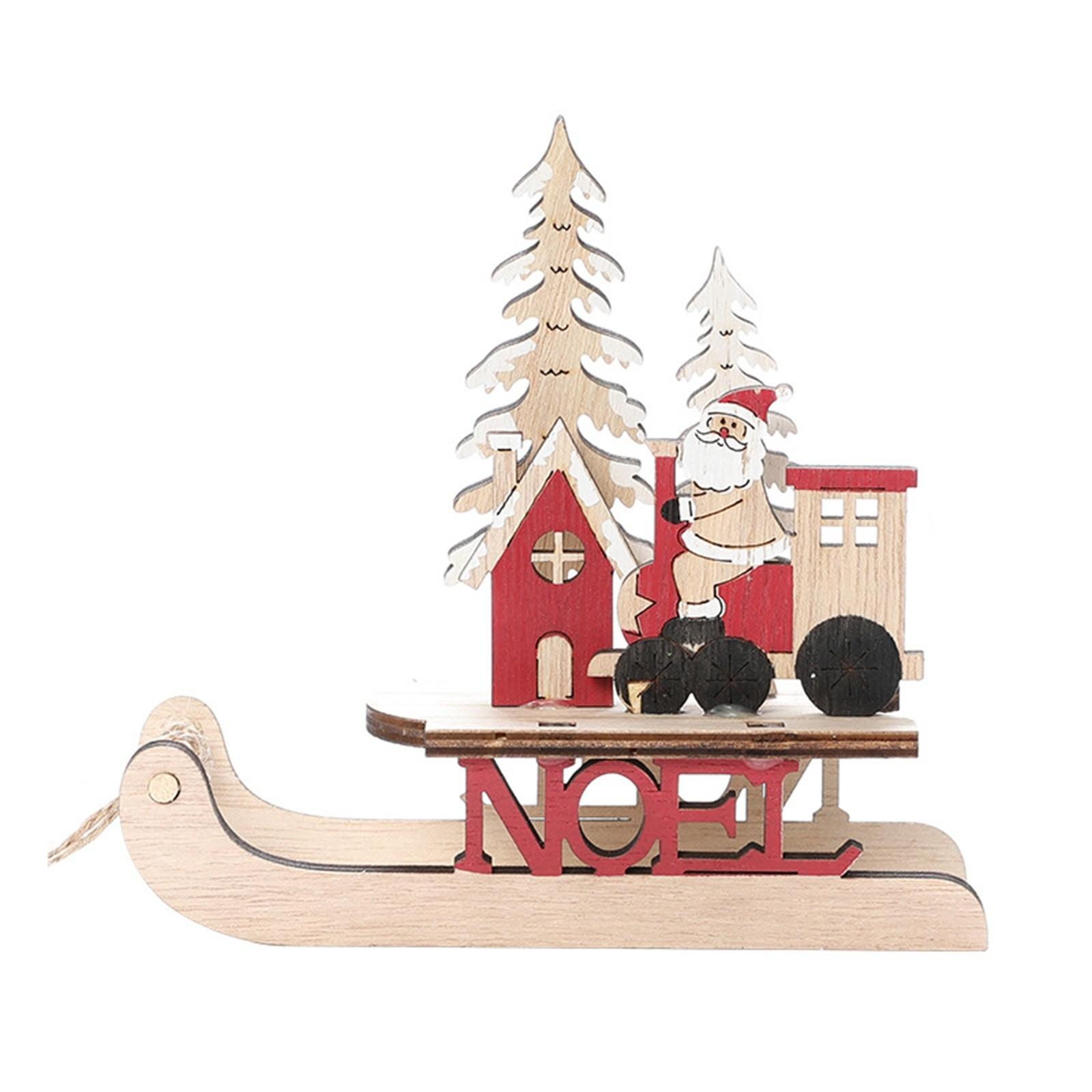 

Рождественский многоярусный поднос, рождественская елка, деревенский фермерский дом, деревянные знаки, украшения для кухни, домашний стол, праздничные принадлежности, поднос в комплект не входит One Size