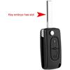 Autoschlüsselgehäuse, 2 Tasten, Schlüsseletui, für Peugeot, Citroen 207, 307, 308, Ce0536