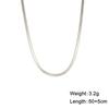 Simple Snake Chain Gold Necklace Unisex Fashion Jewelry Popular Collarbone Chain