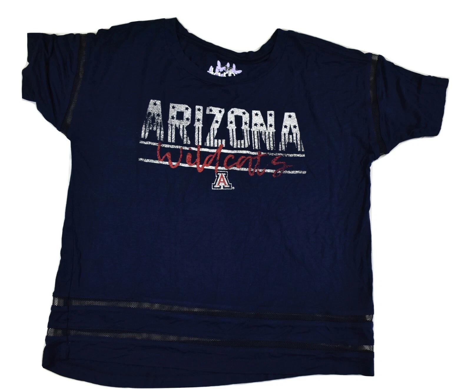 Touch By Alyssa Milano Womens Arizona Wildcats Semi-Burnout Top Shirt New M S