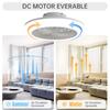 18-Inch (46 Cm) Flat Ceiling Fan with Light and Remote Control – Modern Bladeless Design for Bedroom, Kitchen and Dining Room