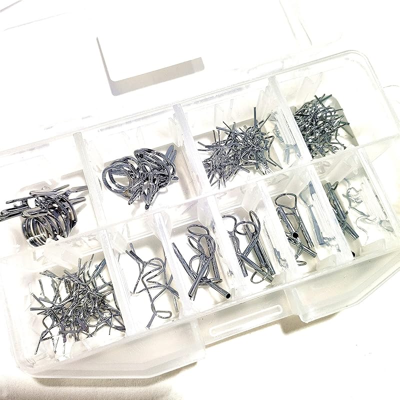 Fly Fishing Rod Repair Guide Kit Classic Fly Rod Wire Loop Fly Tops Sliver,Black,Gun Smoke Color белый