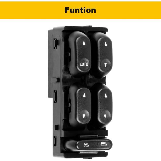 Power Window Switch Driver Side Power Window Master Control Switch Fits for Ford 2001-2003 Explorer Sport Trac Replace 1L5Z14529AB