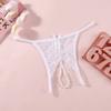 Low-waist Lace Seamless Panties Open Crotch Women's Thong Comfortable Mesh Lace Briefs  Female