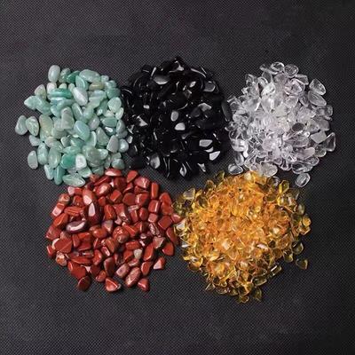 100G Natürlicher Polierter Mineral Kies Chakra Heilung Reiki Kunststoffe Natürliche Steine Heimdekoration