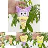 Adorable Cute Plush Ice Cream Butter Bear Keychain Doll Pendant Soft Stuffed Toy