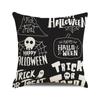 Halloween Decorative Cushion Cover Pumpkin Bat Wizard Ghost Pillowcase Suitable for Home Living Room Sofa Room Decoration