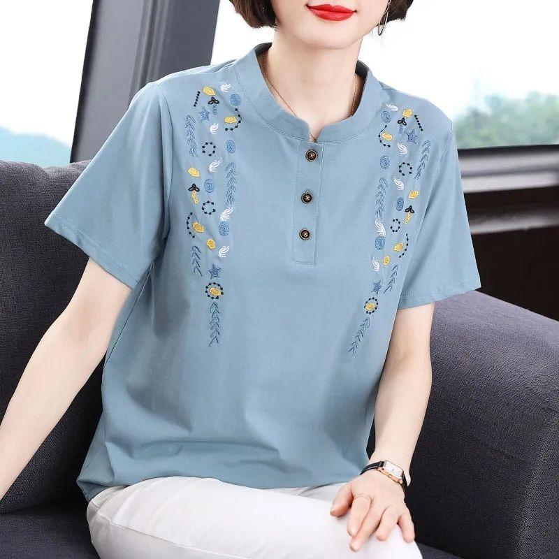 Pure Cotton Short-sleeved T-shirt Women's Loose Top Summer New Fashion Style Beautiful Bottoming Shirt