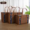 Bamboo Woven Basket Food Storage Container Gift Organizer for Thanksgiving