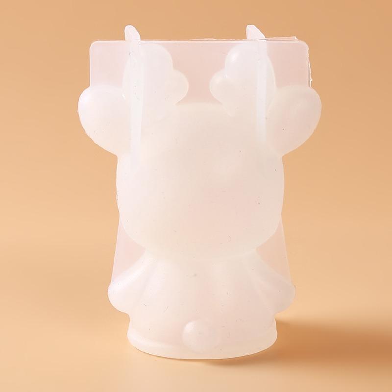 

3D Christmas Soft Mold Cartoon Sika Deer Silicone DIY Tools Mirror Stereoscopic Deer Head Mould DIY Crystal Drop Glue Mold