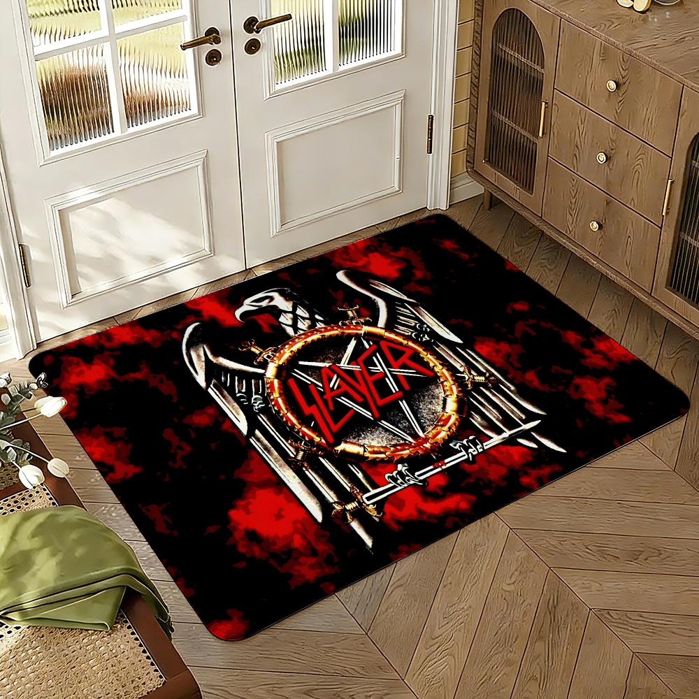 Rock Music Floor Mat Soft Thickened Absorbent Non-Slip Bedroom Living Room Door Mat Home Decor Flannel Rugs