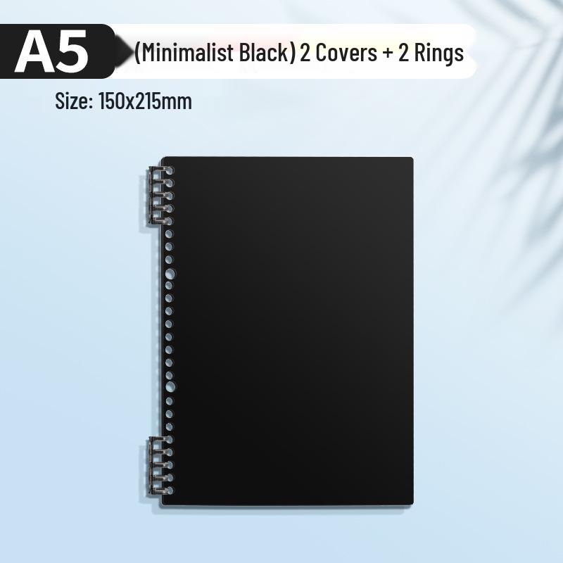 A4 Soft Cover Loose-Leaf Binder, B5 Ring Clip, Coil Binding, Hole-Punched, Notebook Shell (Ring Clips Sold Separately)