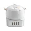 Jingbaodi Ceramic Double-Ear Soup Pot with Candle Heater
