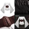 Chemise Longue Pirate Renaissance pour Femme Mangguo Costume Cosplay Vintage