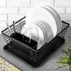 Dish Drainer for Plates, Cutlery, Cups, Metal Black Dish Drainer