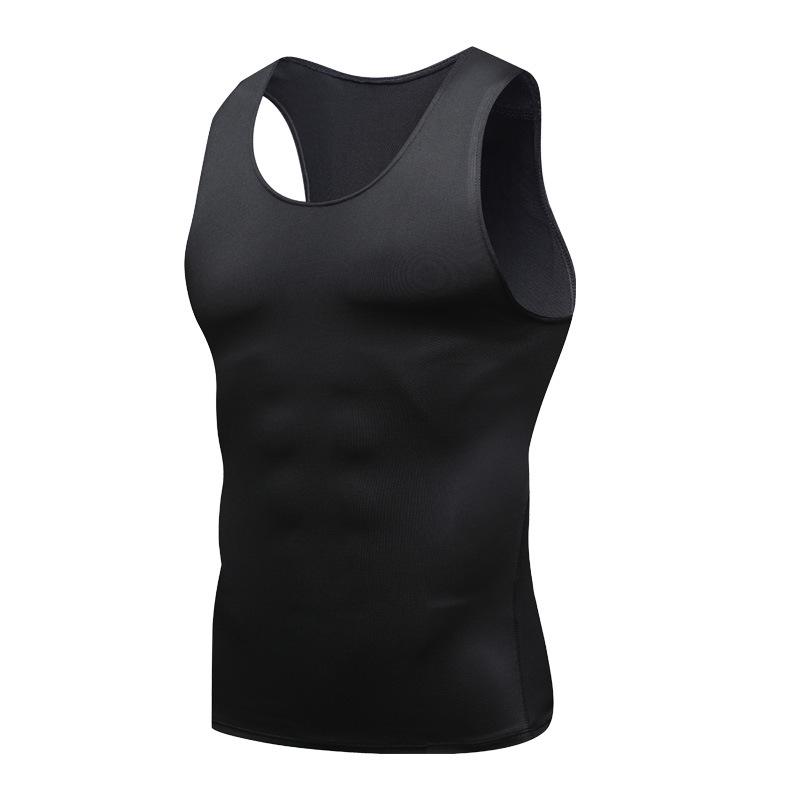 Herrsommar Snabbtorkande Elastisk Sportväst - Slim Fit, Andningsbar för Träning, Löpning & Basket