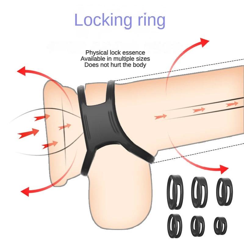 Reusable Silicone Stretchy Penis Ring Delay Ejaculation Cock Ring Man Sex Erectile Time Lasting Penis Enlargement Adult Sex Toys