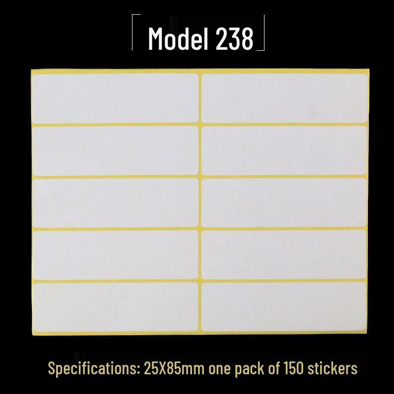 A5 Adhesive Matte White Label Stickers - Printable, Writable, Removable Name Tags