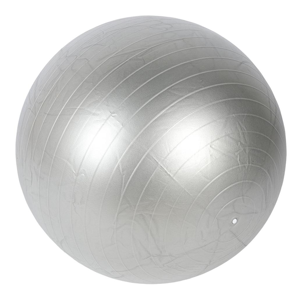 29.5in Exercise Ball PVC Gray 330.7lb Capacity Thicken Slip Resistant Fitness Ball with Quick Pump for Balance Pregnancy