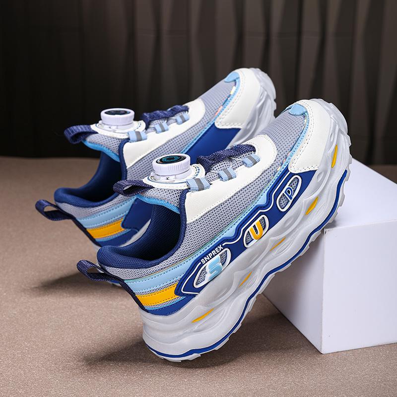 Children's Shoes Fashion Children's Sports Shoes New Lightweight Student Mesh Surface Breathable Leisure Cushioned Running Shoes