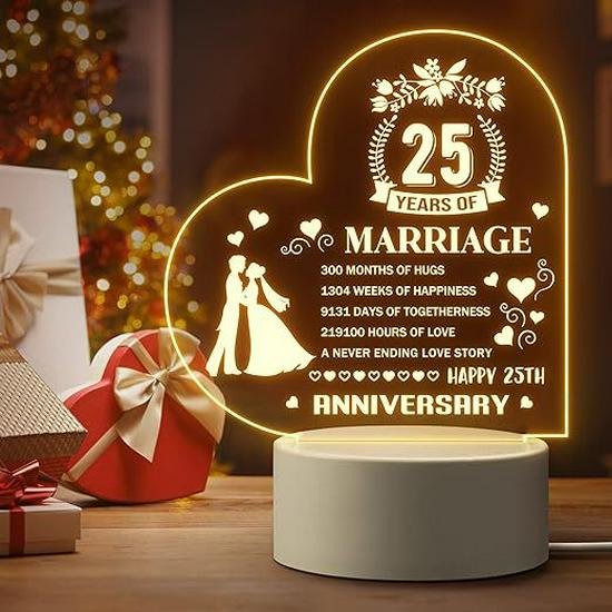 Love-Shaped 3D Acrylic Night Light Puzzle for Holiday Greetings