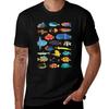 Tropical Fish Chart Tshirt Thanksgiving Casual Tee