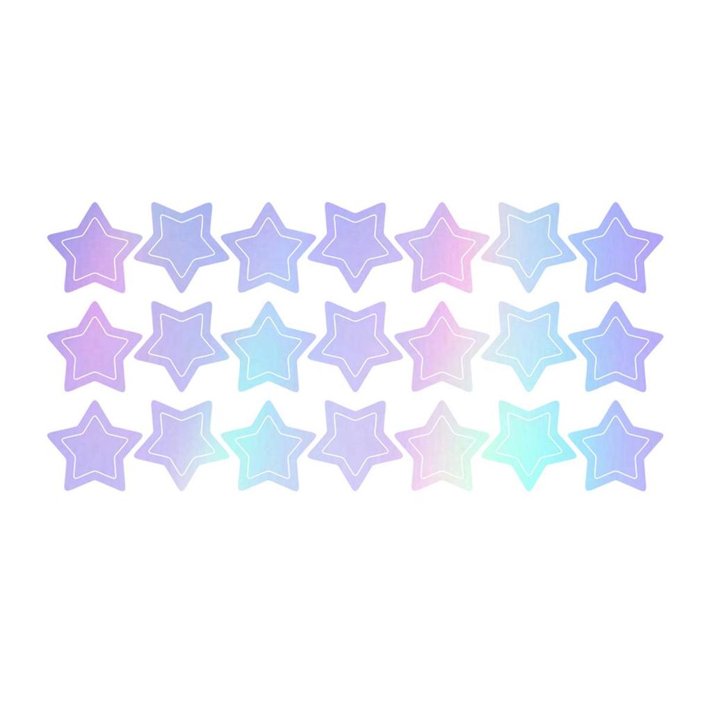 Iridescent Glow-in-the-Dark Star Stickers for Kids' Room, Bedroom, Party, or Window Decoration