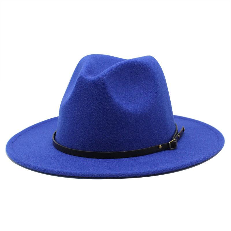 Vintage British Style Wool Felt Fedora Hat For Women With Wide Brim And Breathable Design