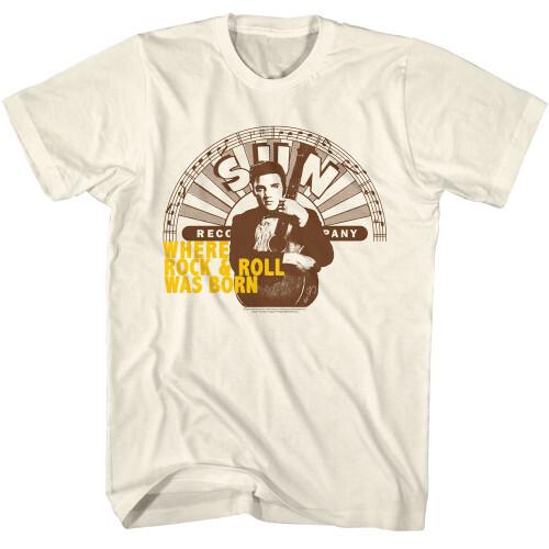 Elvis Where Rock & Roll Was Born T-Shirt - Natural Unisex T-Shirt S