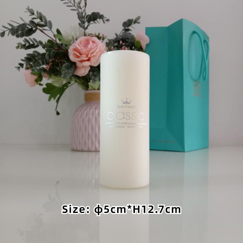 Scentedless Ivory white Pillar Candles for Emergency Household Candles for Praying Several Sizes Optional Home Decor
