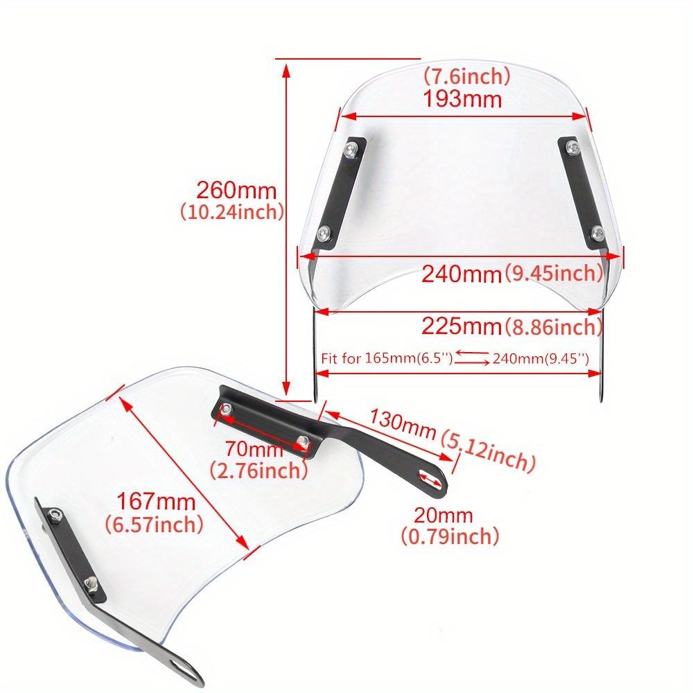 Electric Car Windscreen Motorcycle Retro Headlights Windscreen Modified Universal Windscreen